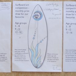 June winners – children’s surfboard art competition