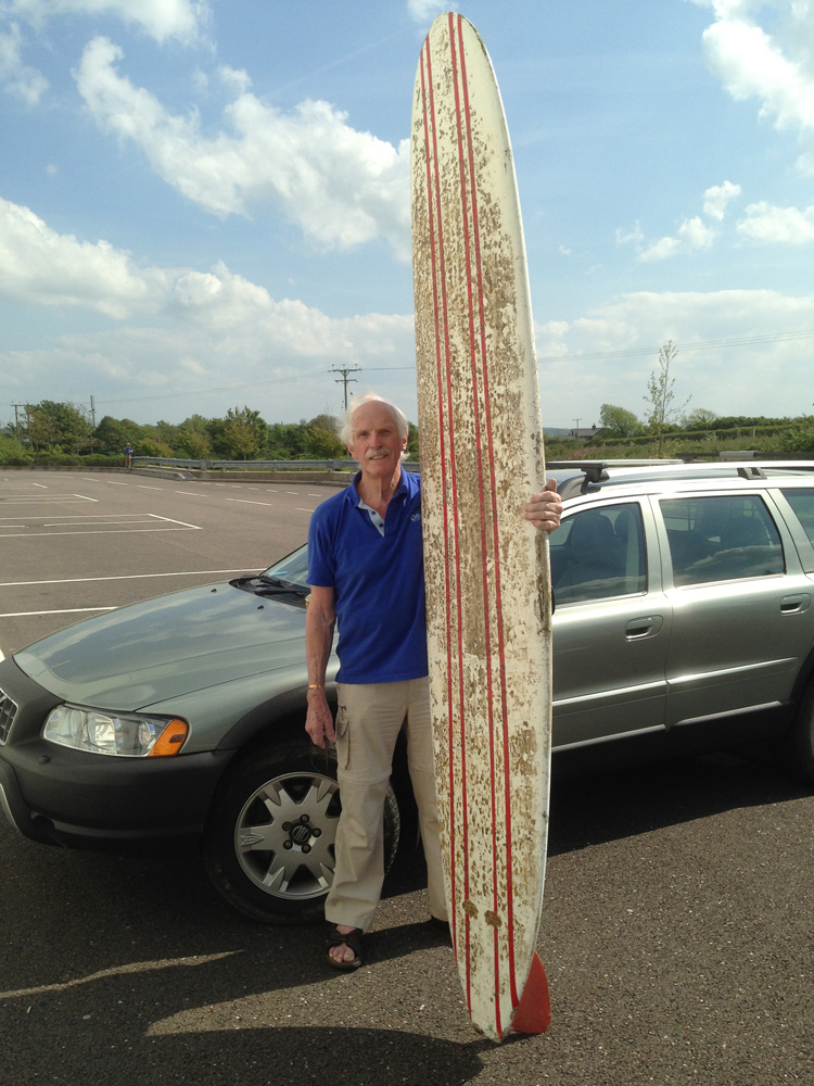 Donor delighted with conservation of his rare surfboard