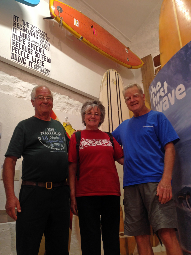 Surfers reunited with their first surfboard!